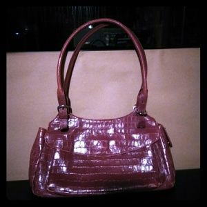 MAXX NEW YORK  Red leather croc hobo